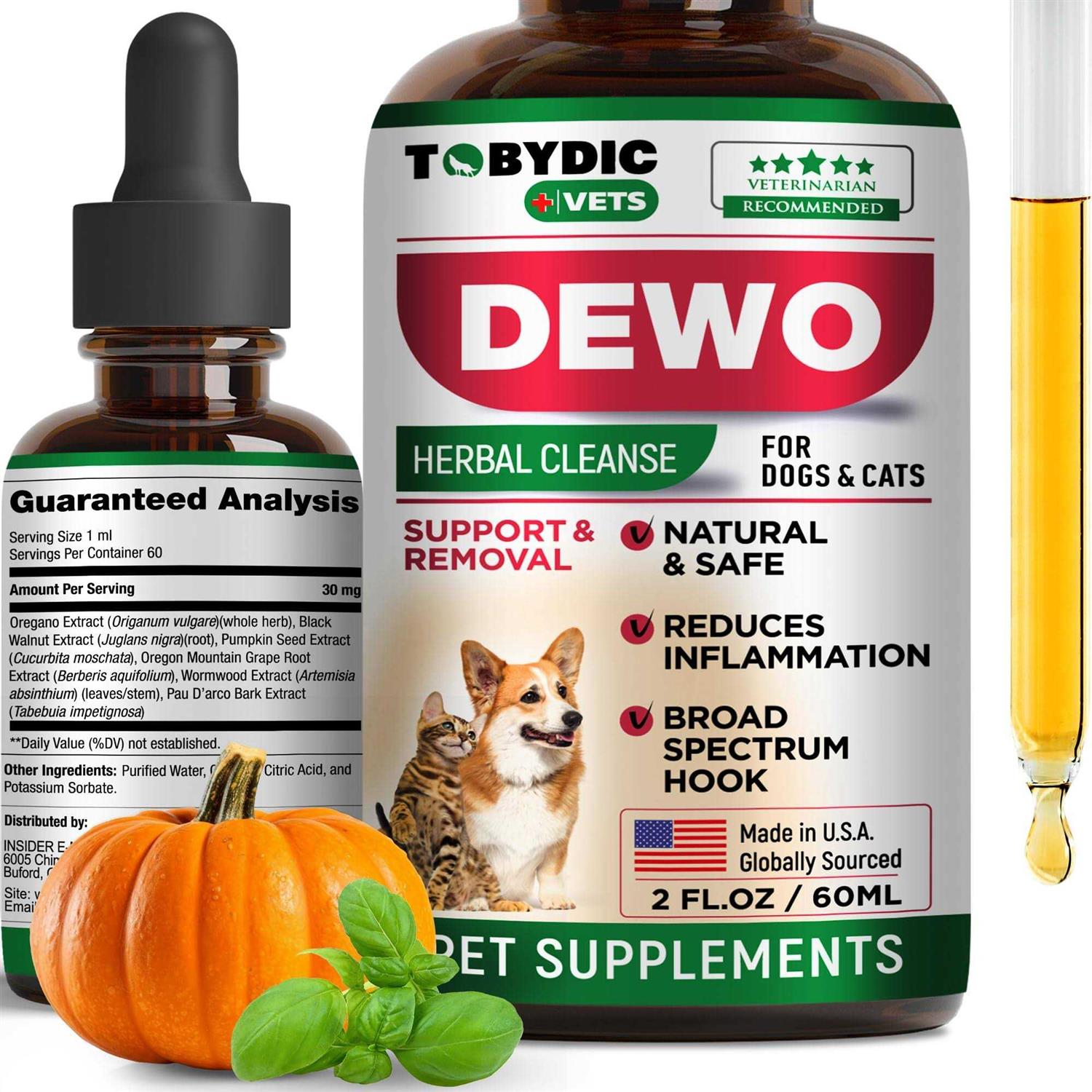 Tobydic Broad Spectrum Herbal Medicine for Cats & Dogs - Pet Supplies online store