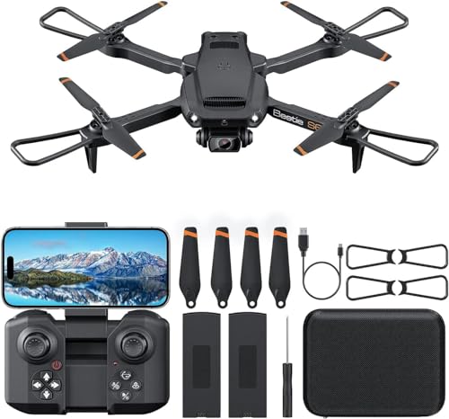 Drones with Camera for Adults Beginners Kids, Foldable E58 Drone with 1080P HD Camera, RC Quadcopter - FPV Live Video, Altitude Hold, Headless Mode, One Key Take Off/Landing, APP Control