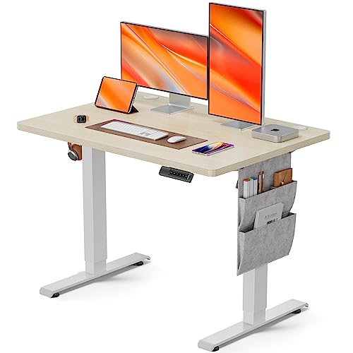 AMADA HOMEFURNISHING Stand up Desk, 40x24 Inch Standing Desk Adjustable Height, Electric Standing Desk, Sit Stand Desk for Computer Gaming Desk Home Office