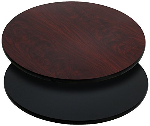 Flash Furniture 3 Pk. 30'' Square Table Top with Black or Mahogany Reversible Laminate Top