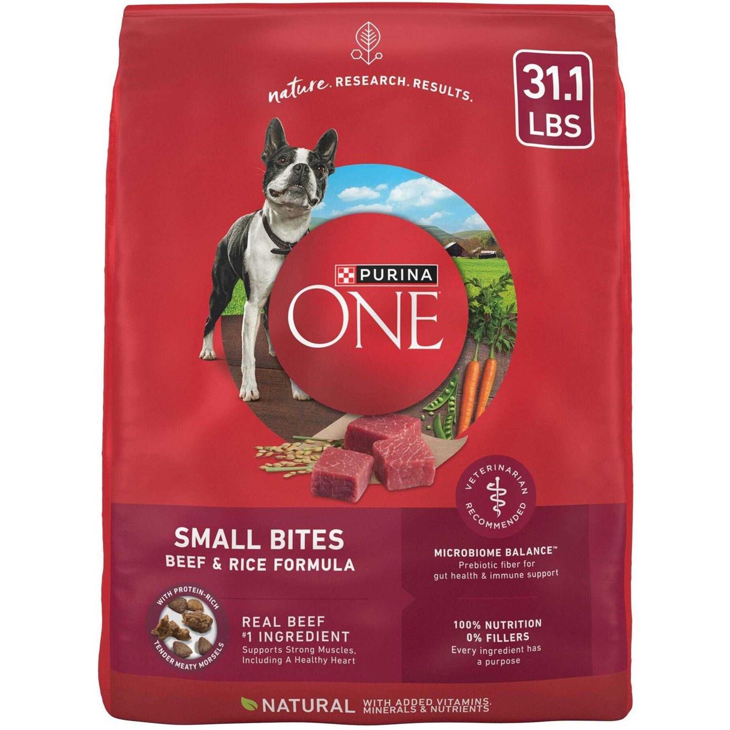 Purina ONE SmartBlend Small Bites Beef & Rice Formula Dry Dog Food - Pet Supplies online store
