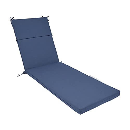 Amazon Basics Outdoor Patio Lounger Cushion 72.5 x 21 x 3 Inches, Insignia Blue