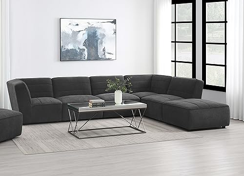 Coaster Sunny 6-Piece Sectional, Dark Charcoal
