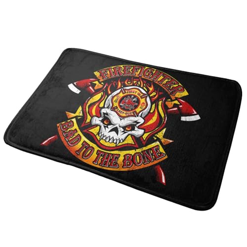 Firefighter First in Last Out Ultra Soft Area Rug for Living Room Indoor Decoration Non Slip Carpet Bedroom Mat Nursery Office Home Decor