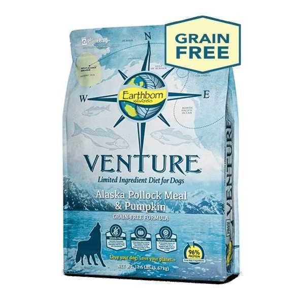 Earthborn Holistic Venture Limited Ingredient Alaska Pollock Meal & Pumpkin Grain-Free Dry Dog Food - Pet Supplies online store