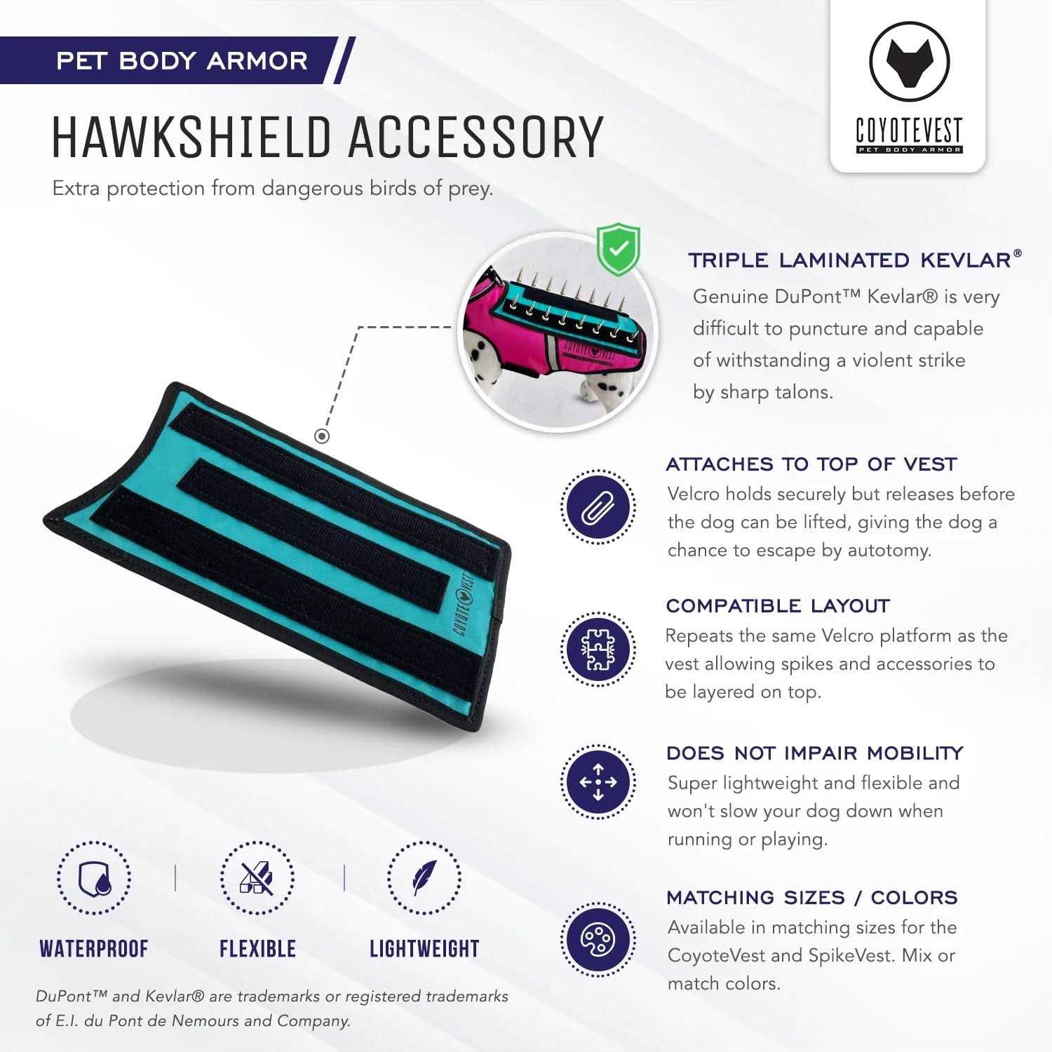 CoyoteVest HawkShield Pad for CoyoteVest or SpikeVest Dog Harness Vest - Pet Supplies online store