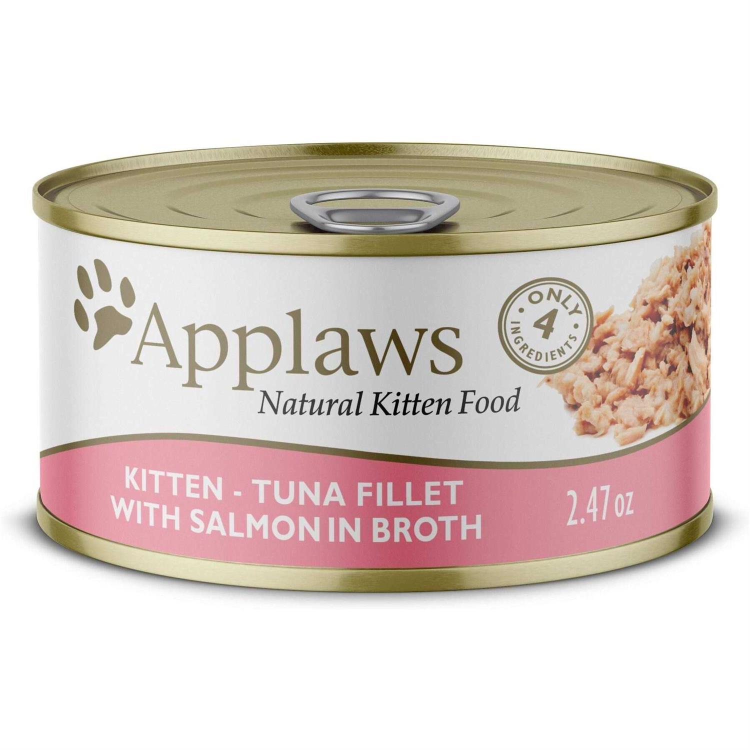 Applaws Natural Wet Kitten Food Tuna Fillet with Salmon in Broth - Pet Supplies online store