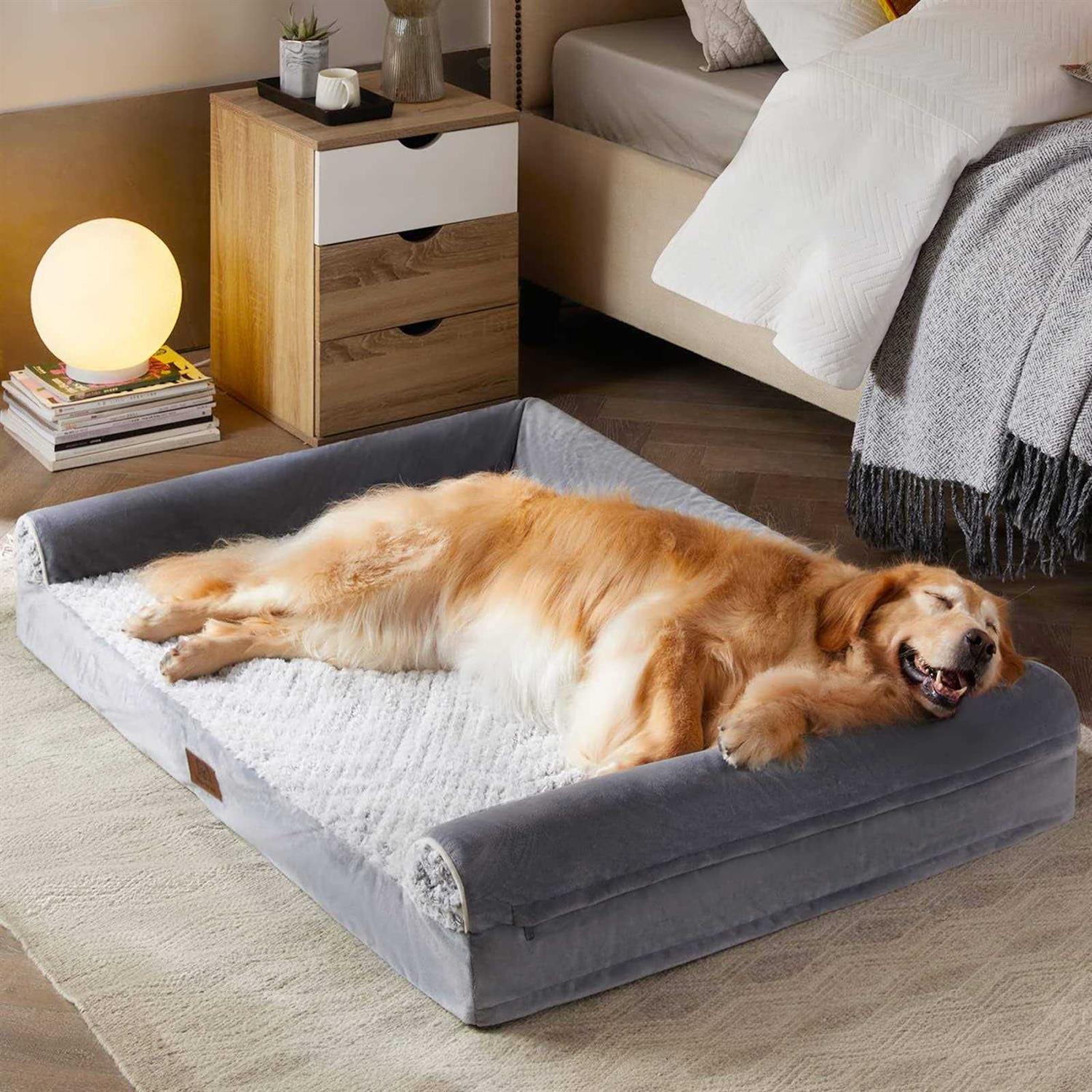 WNPETHOME Dog Beds for Large Dogs Orthopedic Sofa Dog Bed Mat Pillow with Removable Waterproof Cover - Pet Supplies online store
