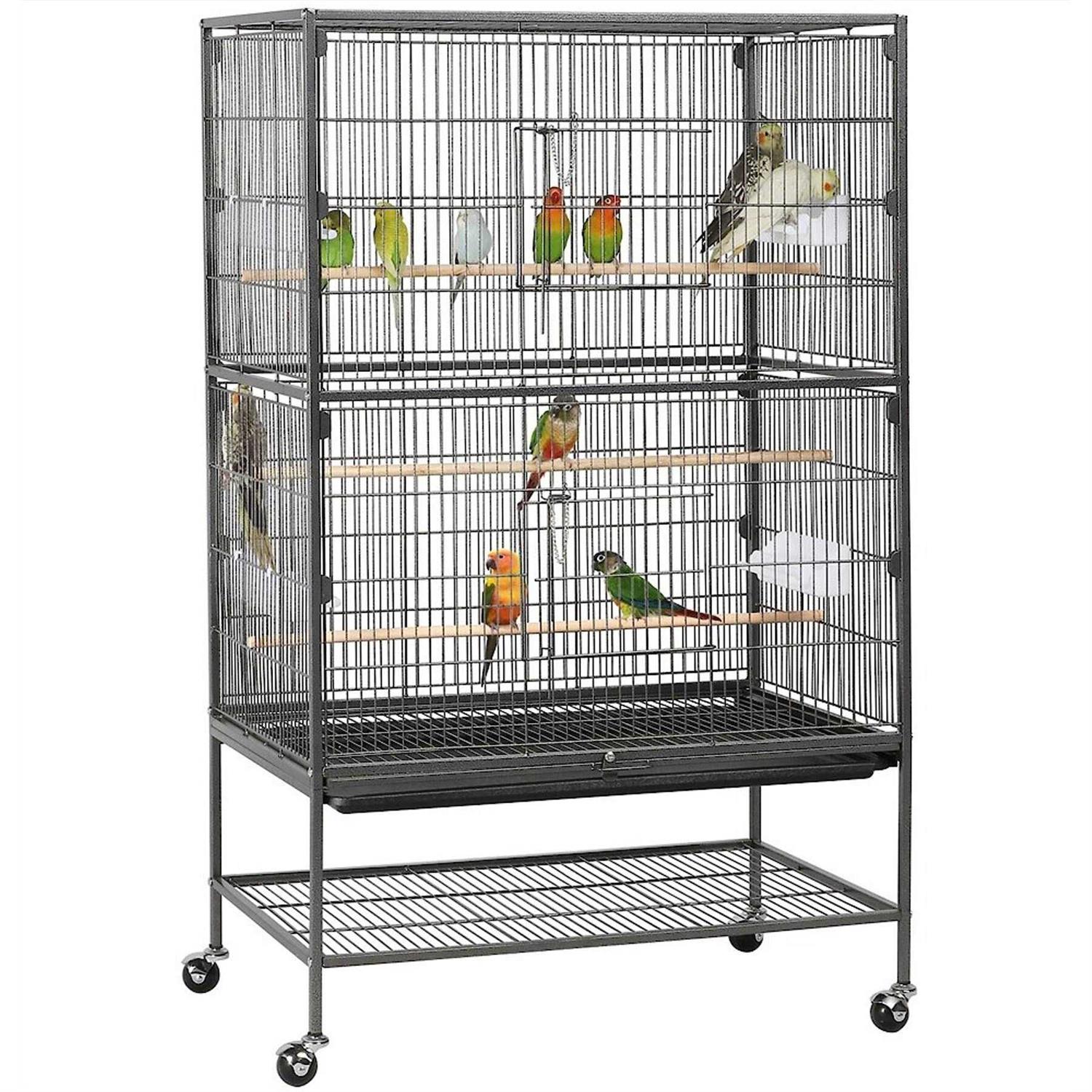 Yaheetech Large Bird Rolling Cage & Storage Shelf - Pet Supplies online store