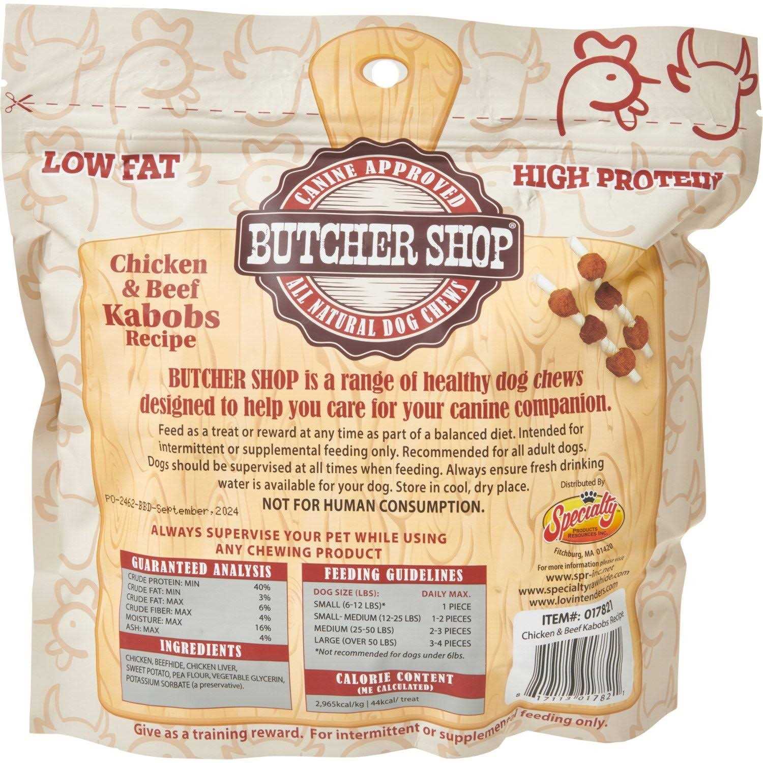 Butcher Shop Chicken & Beef Kabobs Recipe Dog Treats - Pet Supplies online store