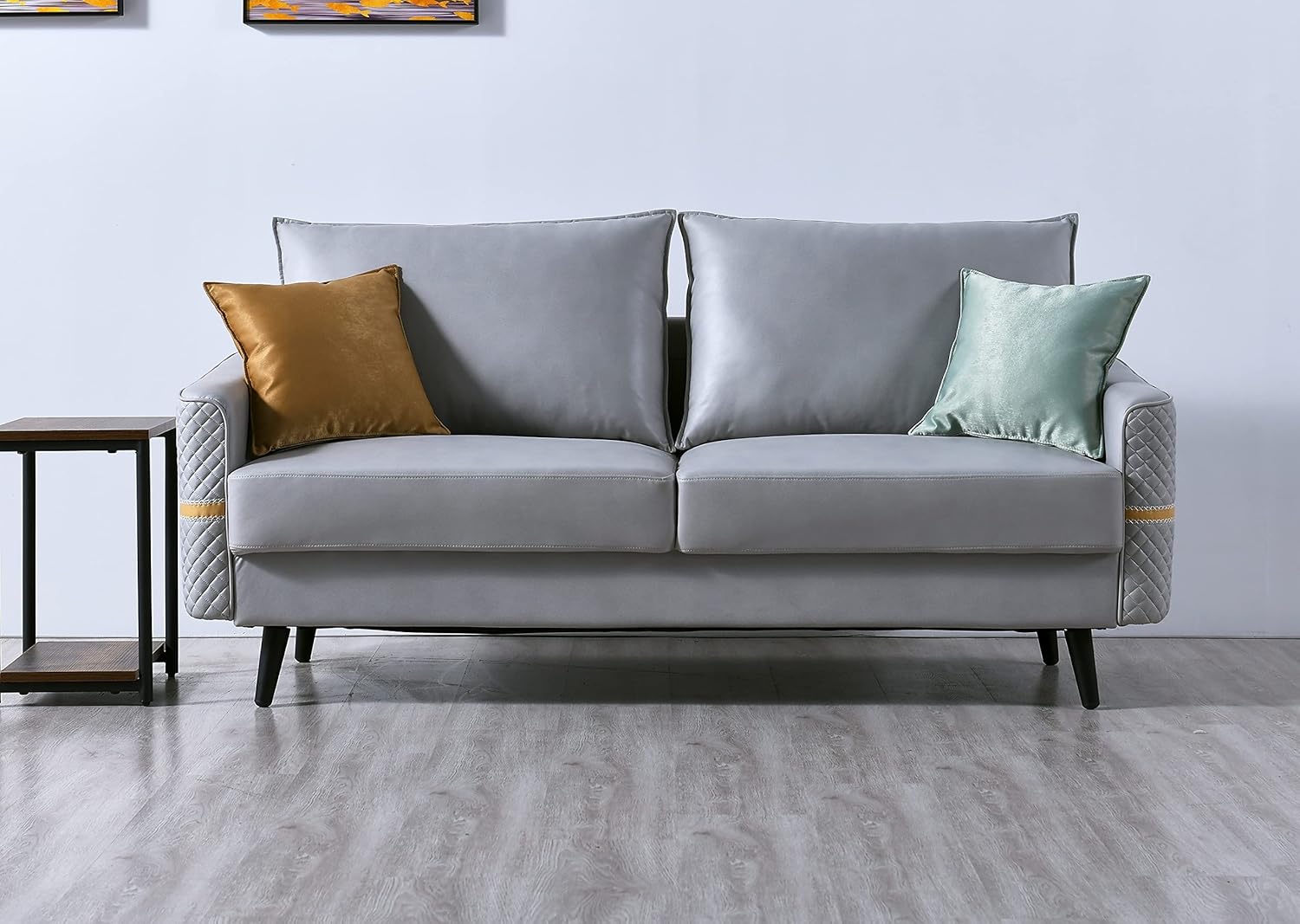 72 inch Sofa Couch, Mid-Century 3-Seat Tufted Love Seat for Living Room, Bedroom, Office, Apartment, Dorm, Studio