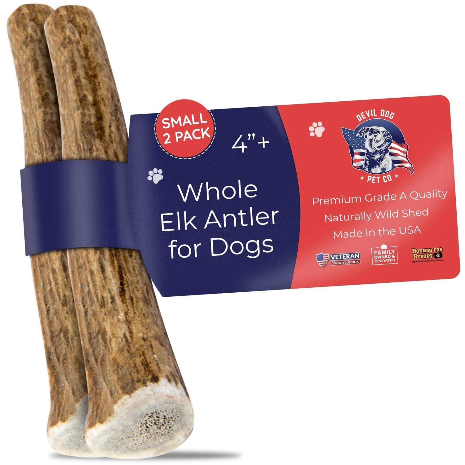 Devil Dog Pet Co Antler Dog Chew Premium Elk Antlers for Dogs Long Lasting Dog Bones for Aggressive Chewers - Pet Supplies online store