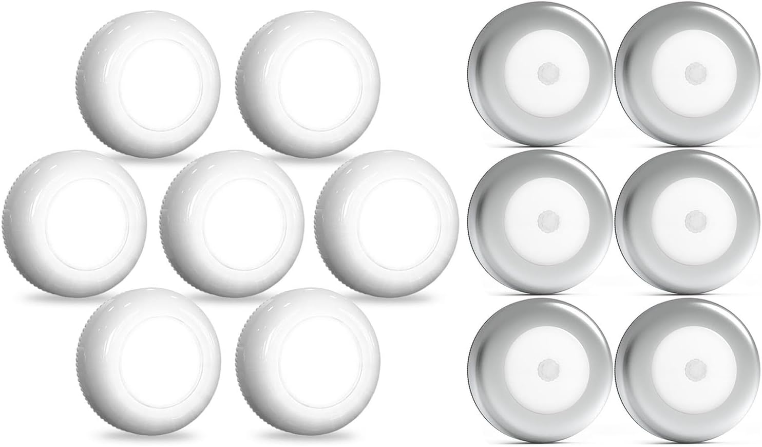 7Pack Tap Lights Battery Powered & 6Pack Motion Sensor Lights for Closet Cabinet Bedroom Stair Hallway