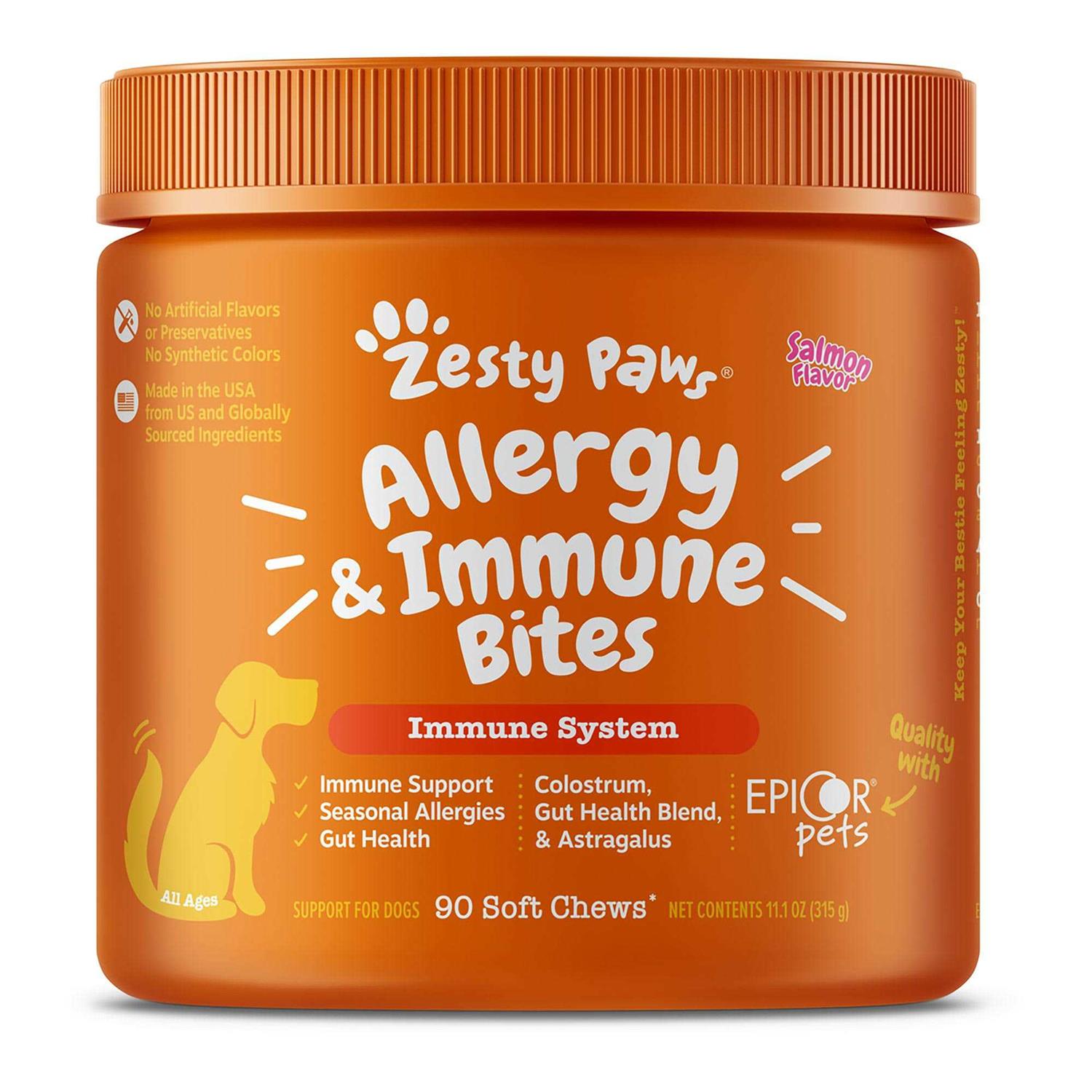 Zesty Paws Salmon Allergy & Immune Bites for Dogs - Pet Supplies online store
