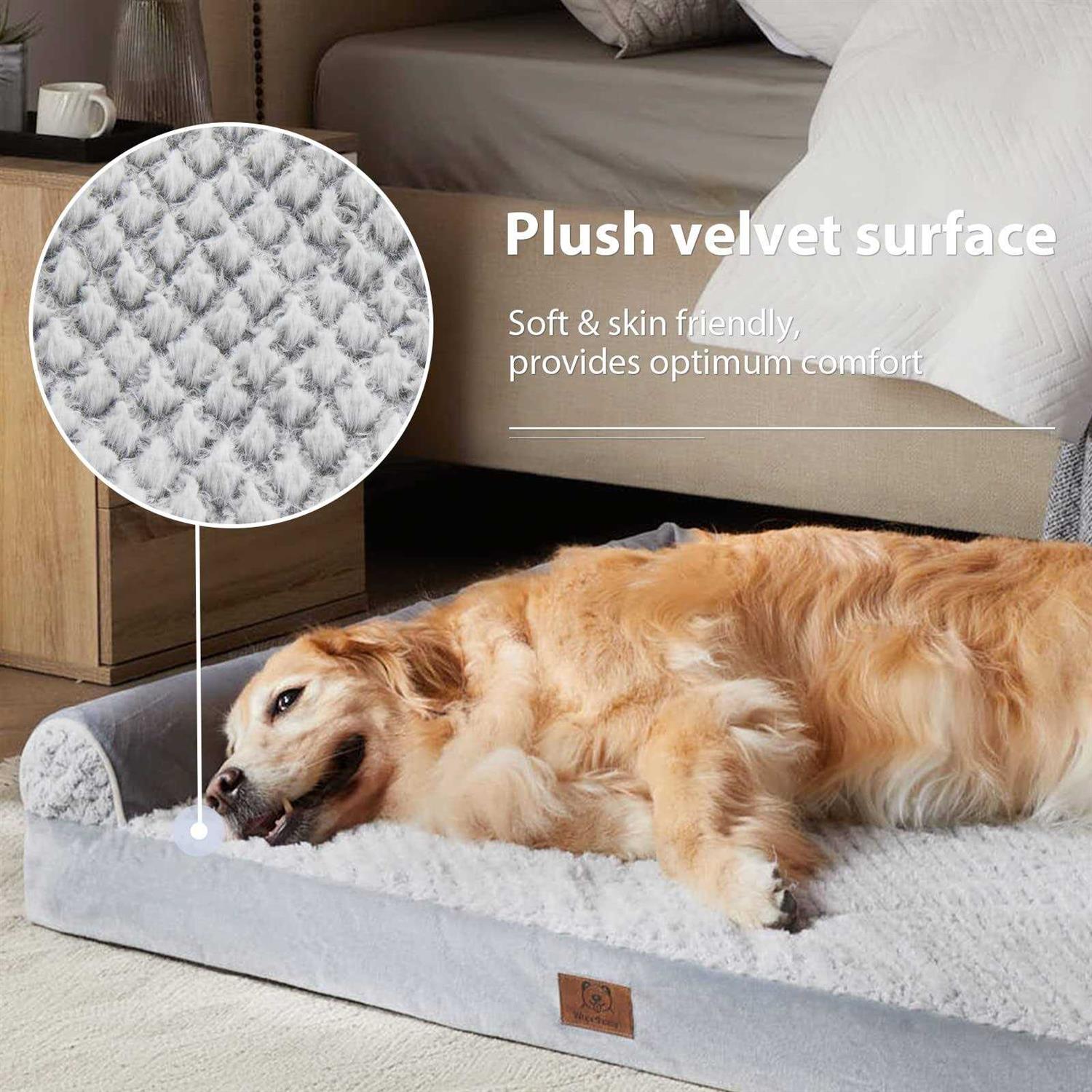 WNPETHOME Dog Beds for Large Dogs Orthopedic Sofa Dog Bed Mat Pillow with Removable Waterproof Cover - Pet Supplies online store