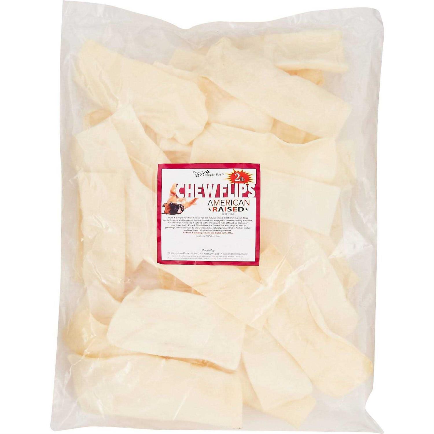 Pure & Simple Pet Rawhide Chew Flips - Pet Supplies online store