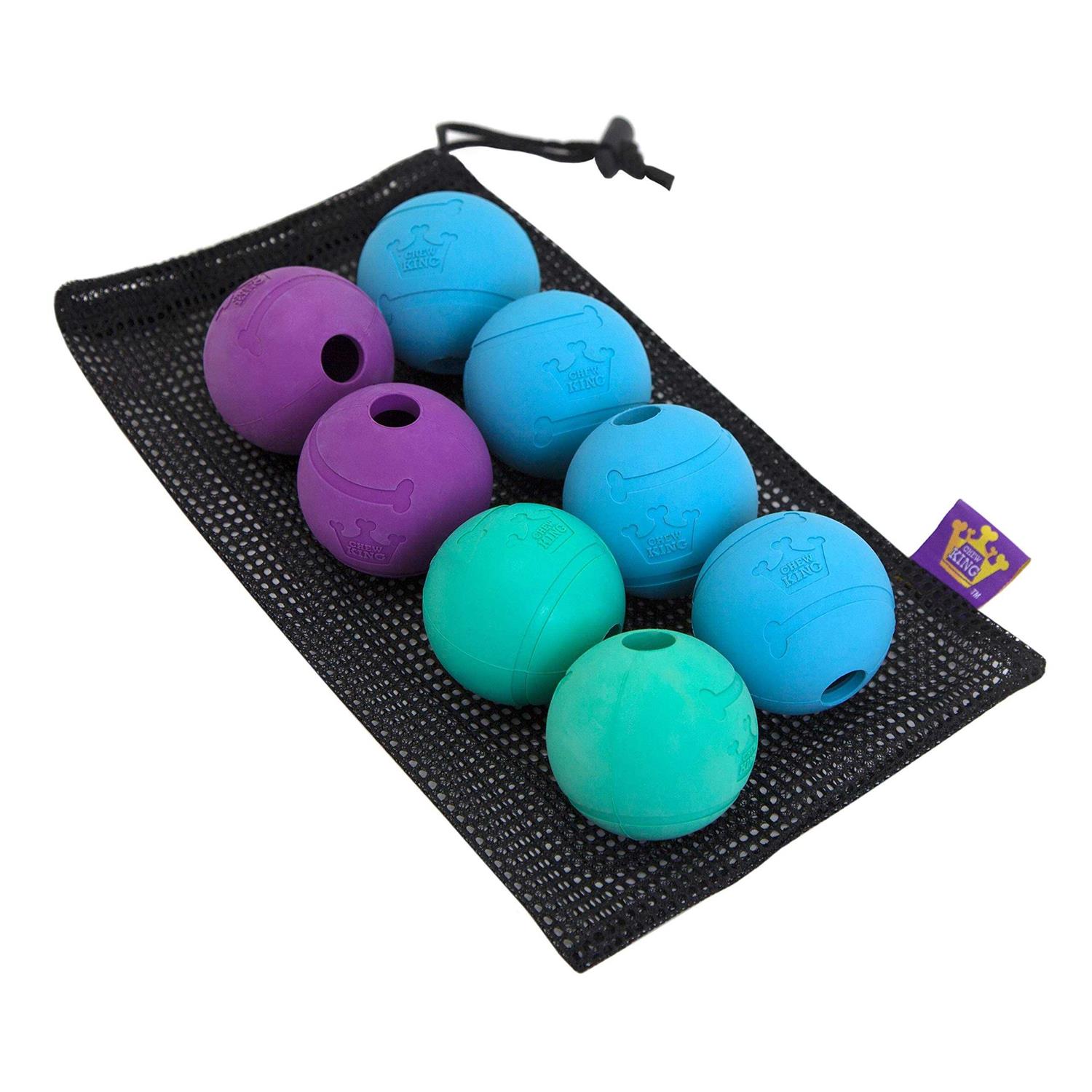 Chew King 2.5 Durable Rubber Fetch Balls Dog Toy - Pet Supplies online store