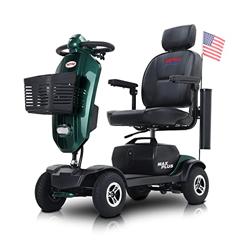 Enhanced Electric Mobility Scooter for Adults and Seniors - 300 lbs Max Weight, 4-Wheel Powered Mobility Scooters Wheelchair Device for Travel, Elderly