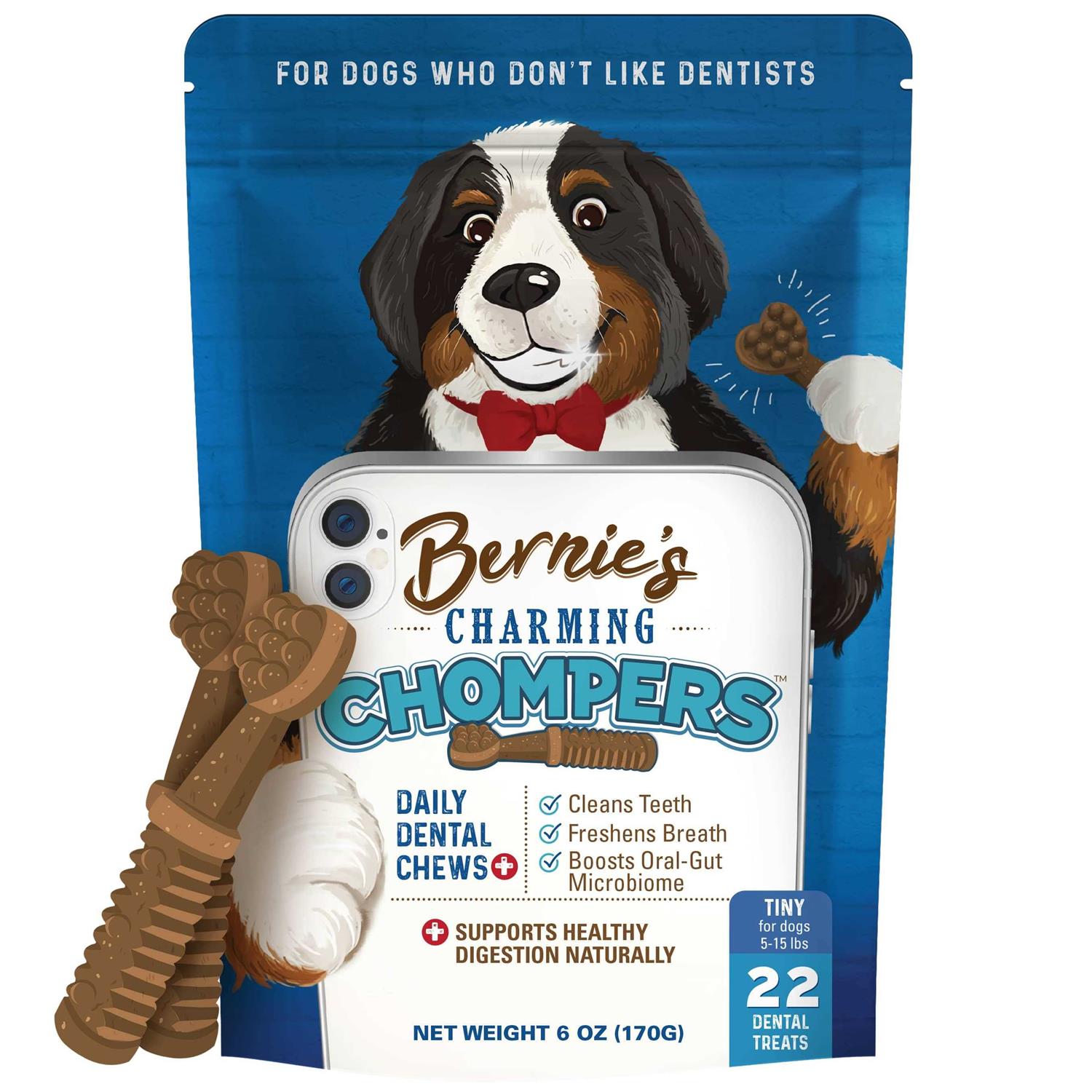Bernie's Charming Chompers Daily Dental Chews Dogs - Pet Supplies online store