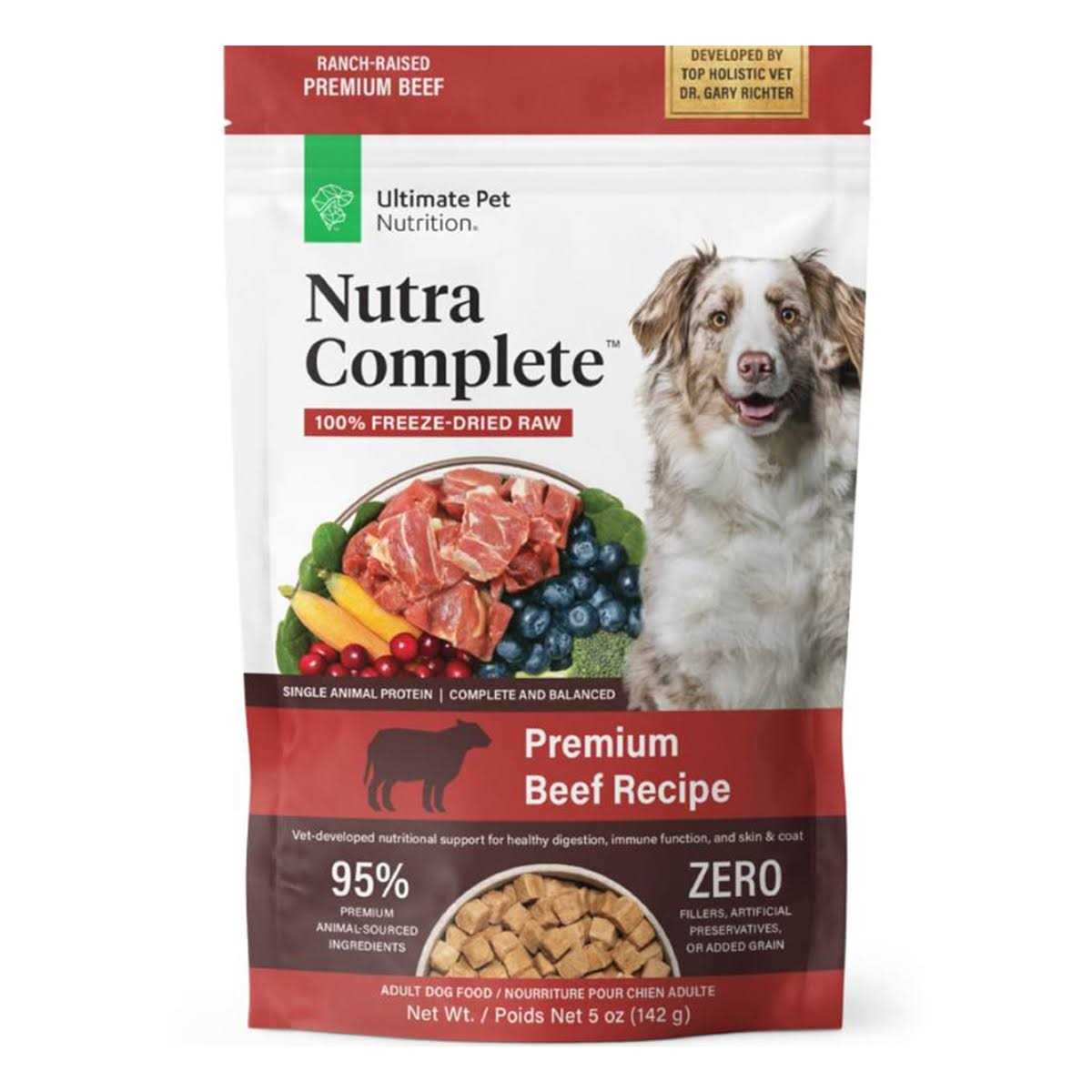 Ultimate Pet Nutrition Freeze Dried Nutra Complete Beef Dog Food - Pet Supplies online store