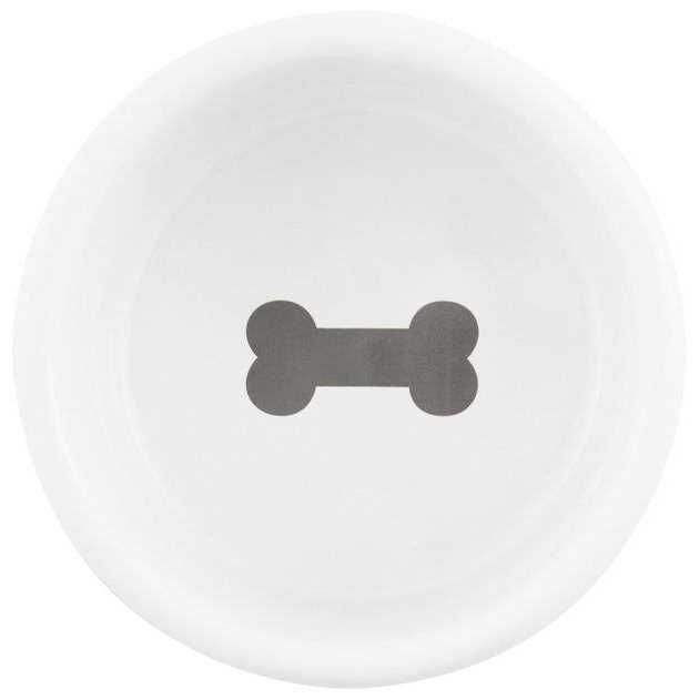 Signature Housewares Bones Non-Skid Ceramic Dog Bowl - Pet Supplies online store