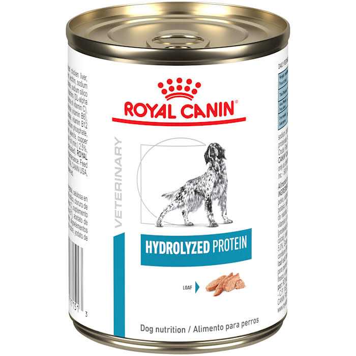 Royal Canin Veterinary Diet Canine Hydrolyzed Protein Adult Dog Loaf in Sauce Food – 13.7 oz can, Size: 13.8 oz, Flavor: Chicken | PetSmart - Pet Supplies online store