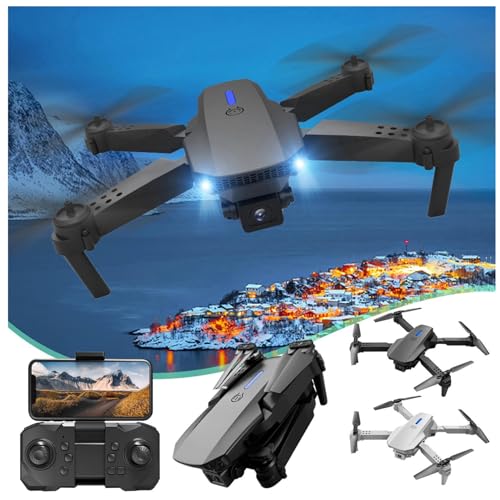 FPV Drone With 1080P Camera 2.4G WIFI RC Quadcopter With Headless Mode Follow Me Altitude Hold 3 Speed Gears Gesture Control 1 Key Take Off Foldable Drone (black)