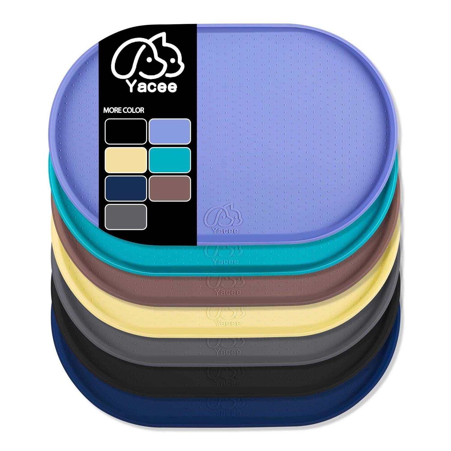 Yacee Silicone Dog Food Mat Waterproof, Easy clean in Dishwasher, Pet and cat Mats 05 Raised Edges - Pet Supplies online store