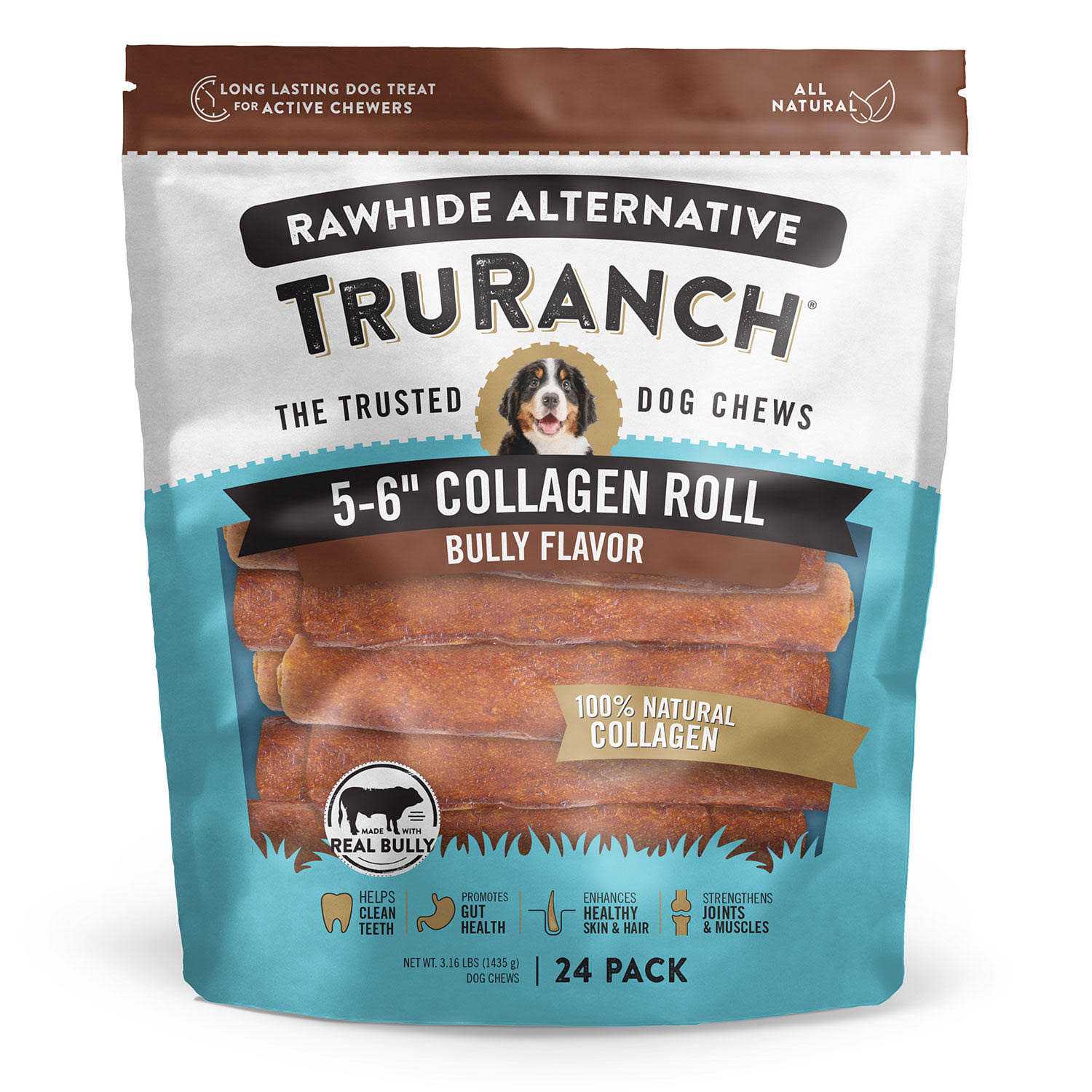 TruRanch Collagen 6 Bully Rolls - Pet Supplies online store
