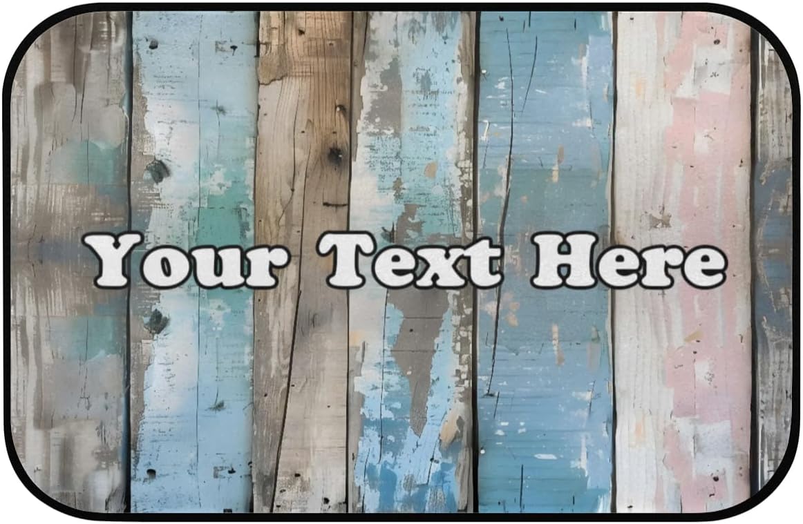 Personalized Wood Grain Door Mat Custom Wood Texture 24''x36'' Non Slip Absorbent Floor Mat Washable Welcome Door Mats for Outdoor Indoor Entryway Entrance