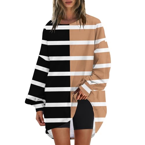 Long Sleeve Sweaters for Women Casual Women 2024 Fall Sweater Ribbed Pullover Loose Crewneck Versatile Sweater