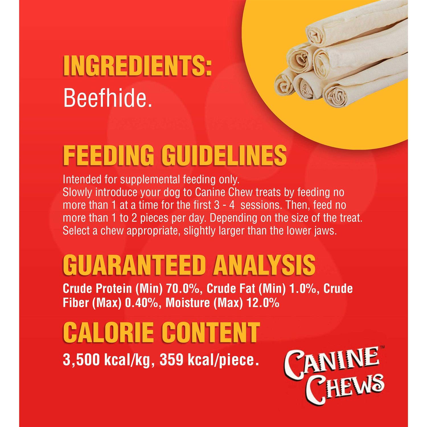 Canine Chews 10-11 Dog Rawhide Retriever Rolls Dog Rawhide Chews - Pet Supplies online store