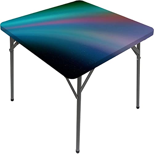 Starry Sky Square Table Cove, Starry Sky Style Texture, Elastic Edge, Suitable for Table Decoration, Buffet and Camping, Fit for 55