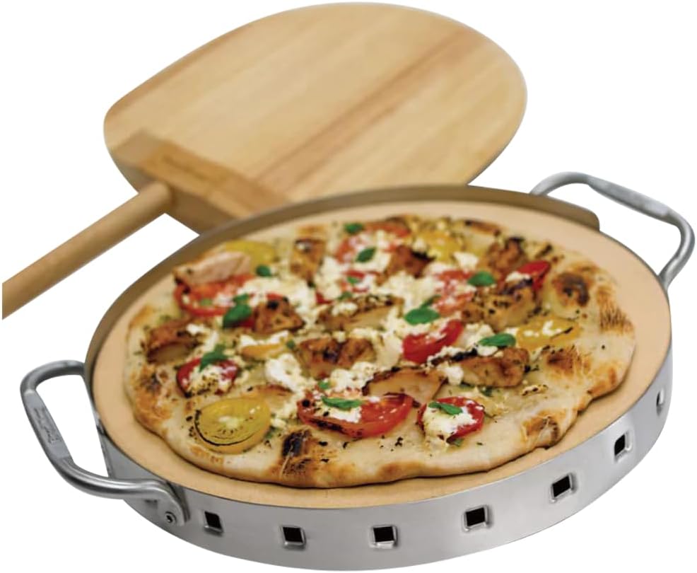 Broil King Professional Pizza Stone with Stainless Steel Support