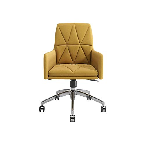 Fabric Computer Chair Home Simple Swivel Chair European Seat Leisure Lift Office Chair Study Chair (Color : White-Dinosaur Doodle4)