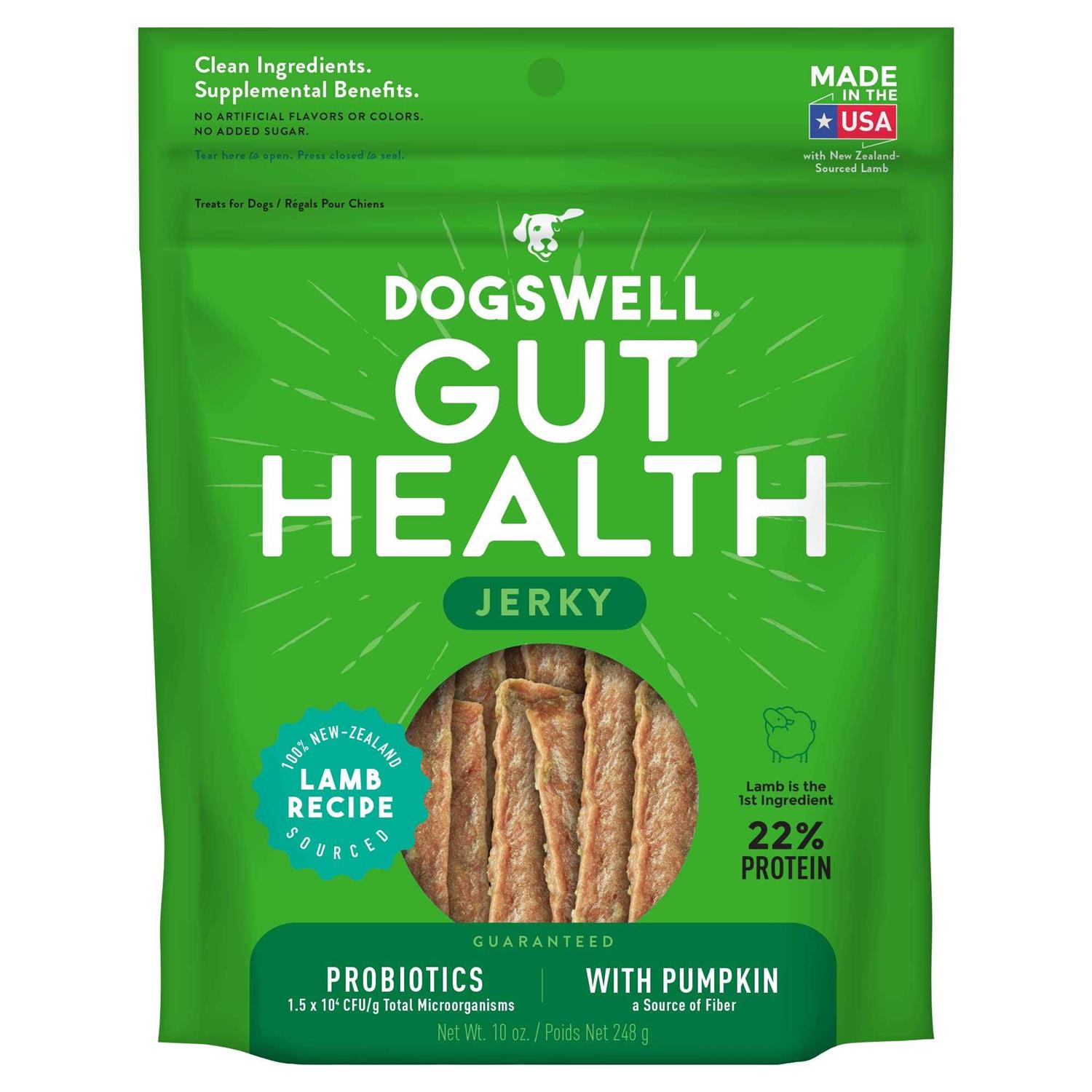 Dogswell Gut Health Jerky Lamb Dog Treats - Pet Supplies online store