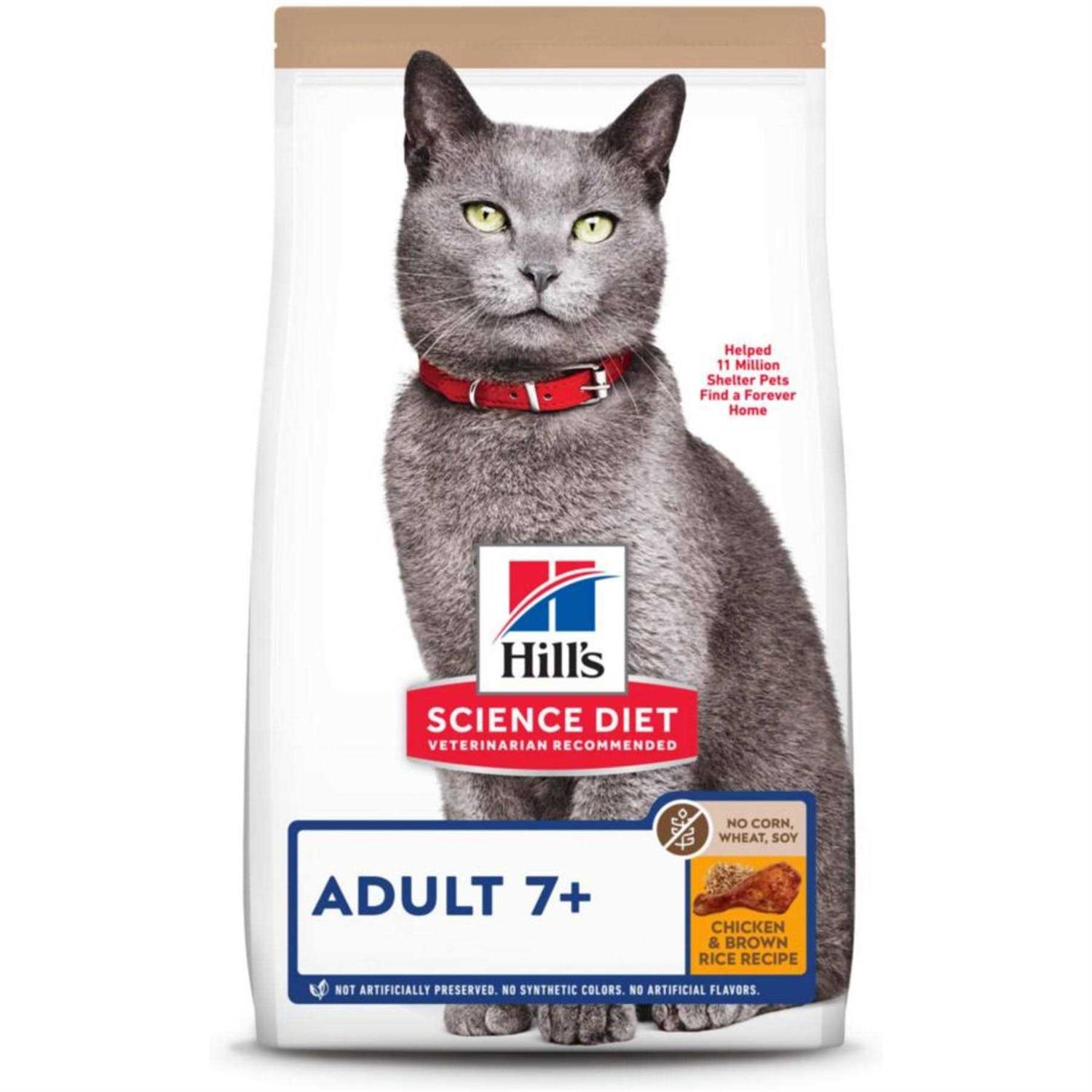 Hill's Science Diet 7+ No Wheat Corn Soy Cat Food - Pet Supplies online store