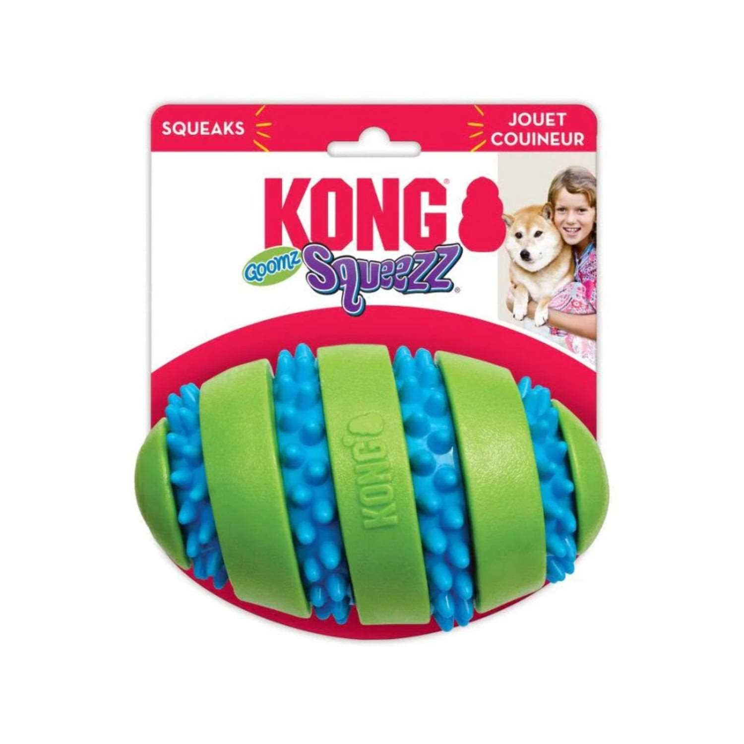 KONG Squeezz Goomz Football Dog Toy - Pet Supplies online store