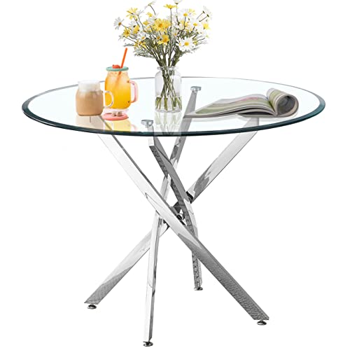 Modern Round Dining Table for 6, Contemporary 39