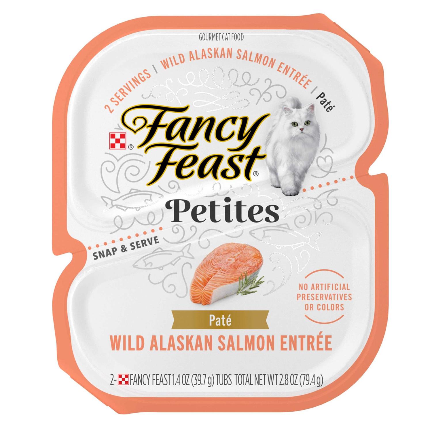 Fancy Feast Petites Wild Alaskan Salmon Pate Wet Cat Food - Pet Supplies online store