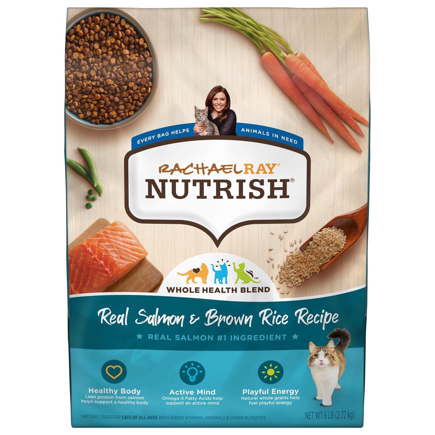 Rachael Ray Nutrish Salmon Brown Rice Recipe Dry Cat Food - Pet Supplies online store