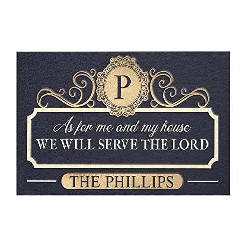 Washable Low-Profile Inside Entry Doormats for Entryway Personalized Elegant Family Home Serve The Lords Doormats Inside Door Mats for Home Entrance Farmhouse Cute Doormat 16x24IN