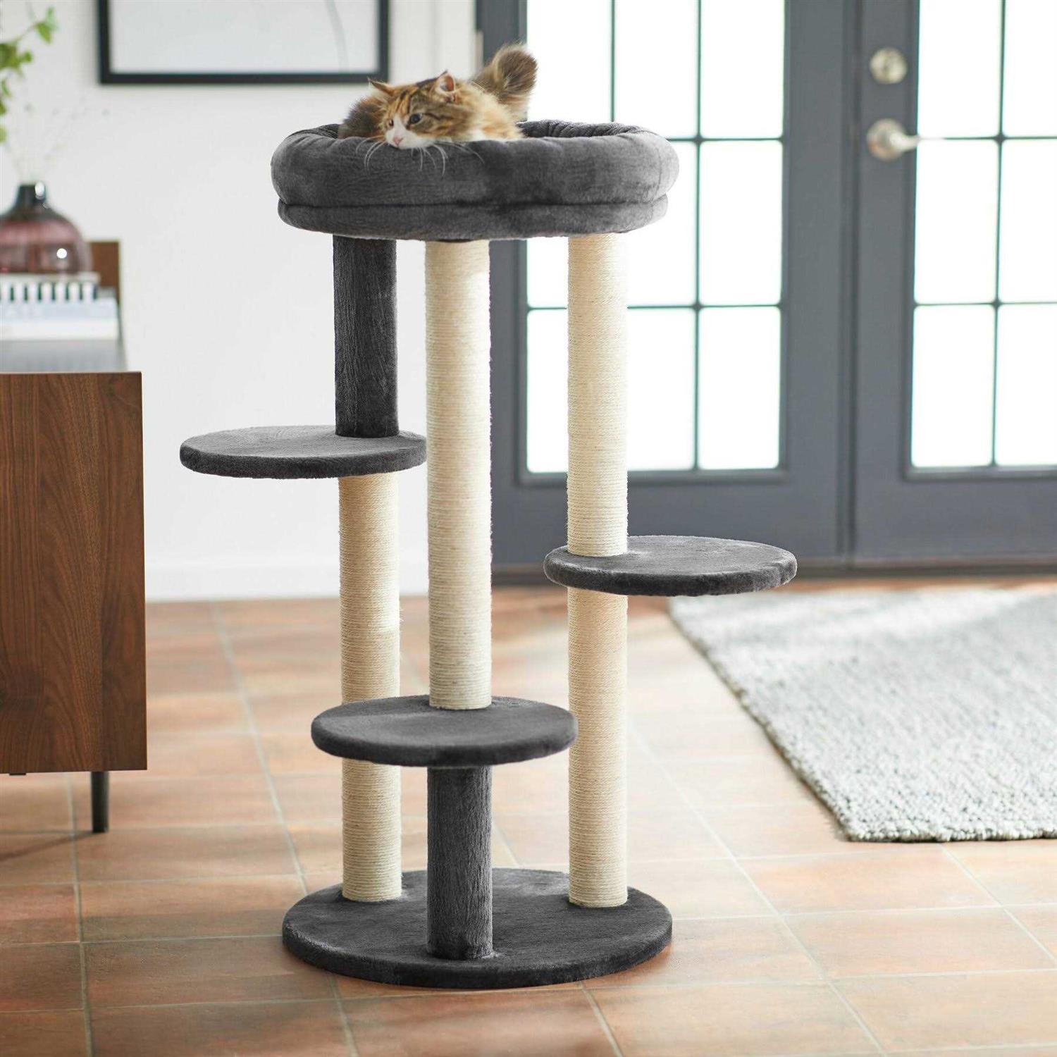 Frisco 41-in Faux Fur Cat Tree - Pet Supplies online store