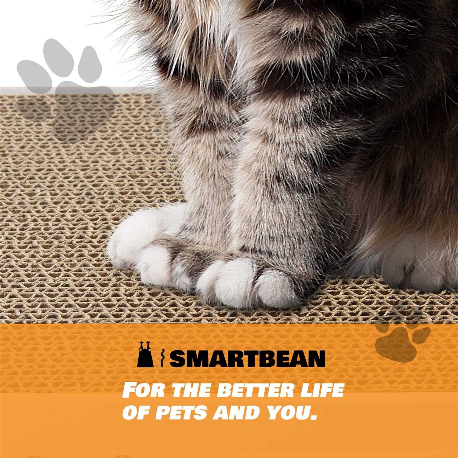 Cardboard Scratcher Pad Scratching Post:Smartbean 3PCS Cat Scratcher Cardboard,Cat Scratch Pad,Cat Scratching Post,Double-Sided Design for Double Lif - Pet Supplies online store