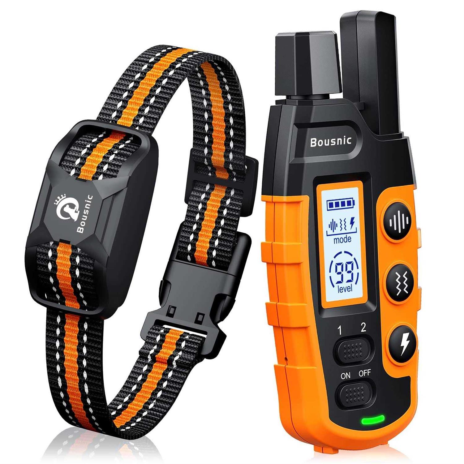 Bousnic Dog Shock collar 3300Ft Dog Training collar with Remote for 5-120lbs Small Medium Large Dogs Rechargeable - Pet Supplies online store