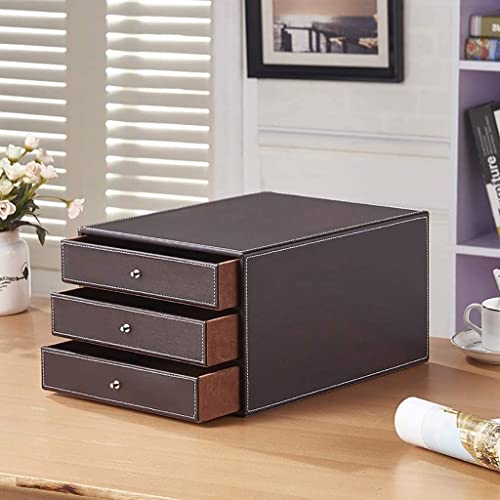 Filing cabinets for Home Office Filing Cabinets for Home Office Storage Drawers 3Drawer Organizer,Multi-Functional Leather File Cabinet Office Supplies Desktop Storage -A1 (B1)