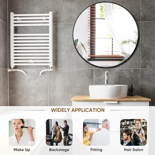 ZenStyle Black Circle Wall Mirror Round Wall Mirror with Metal Frame for Entryways, Bathrooms, Living Rooms, Wall Decor, Farmhouse, Makeup Vanity (1, 36 inch)