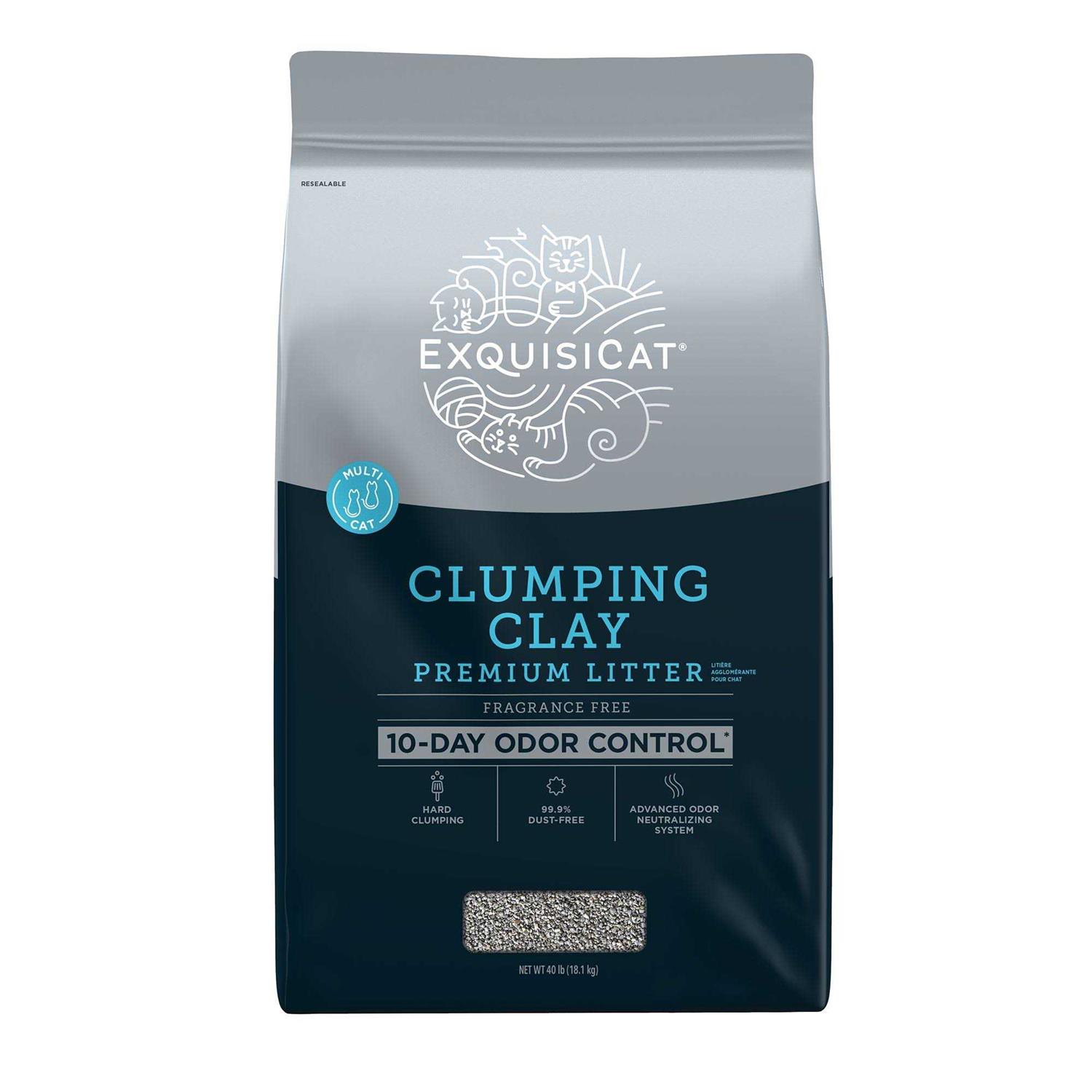 ExquisiCat Premium Clumping Multi-Cat Clay Cat Litter - Pet Supplies online store