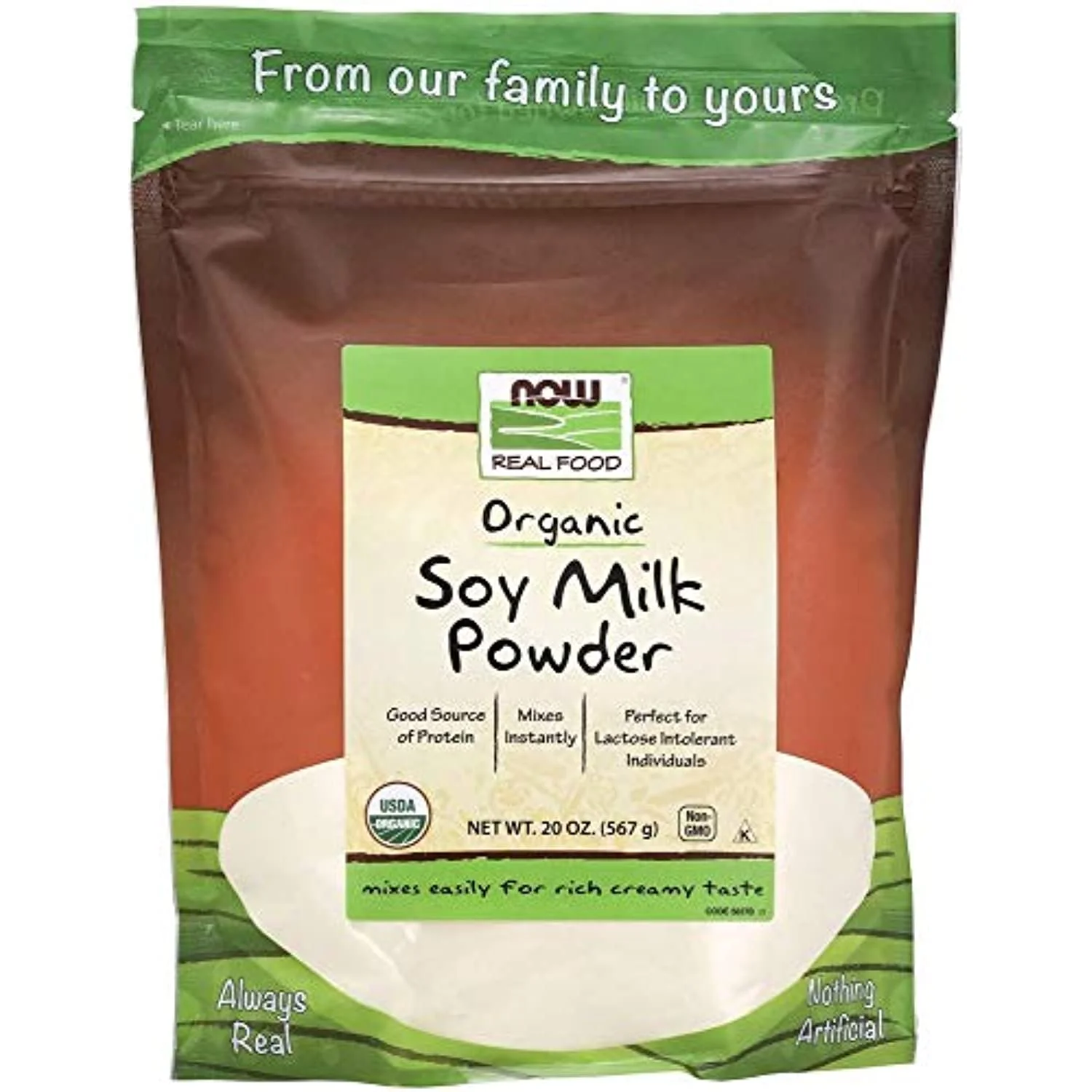 Now Foods Organic Soy Milk Powder, 20 Oz