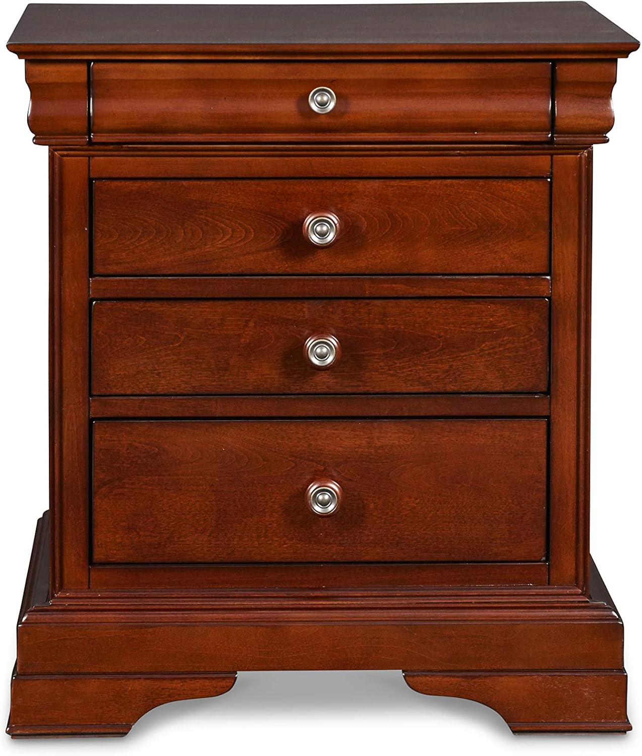 New Classic Furniture Versailles Nightstand, Bordeaux